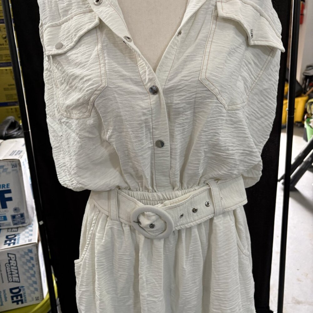 Ramy Brook White Button Down Dress